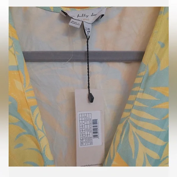 FAB NEVER FULLY DRESSED - ANGIE DRESS in BLUE PALM PRINT - US16 - NEW WITH TAGS! - Picture 13 of 13